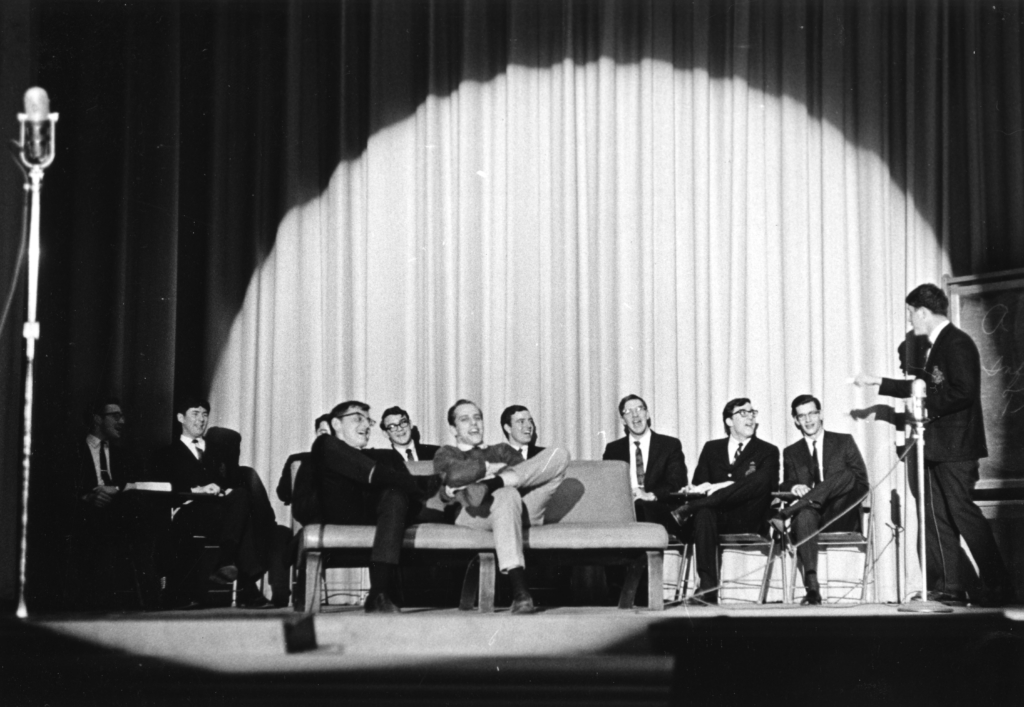 Audience and participants at Bentley talent show