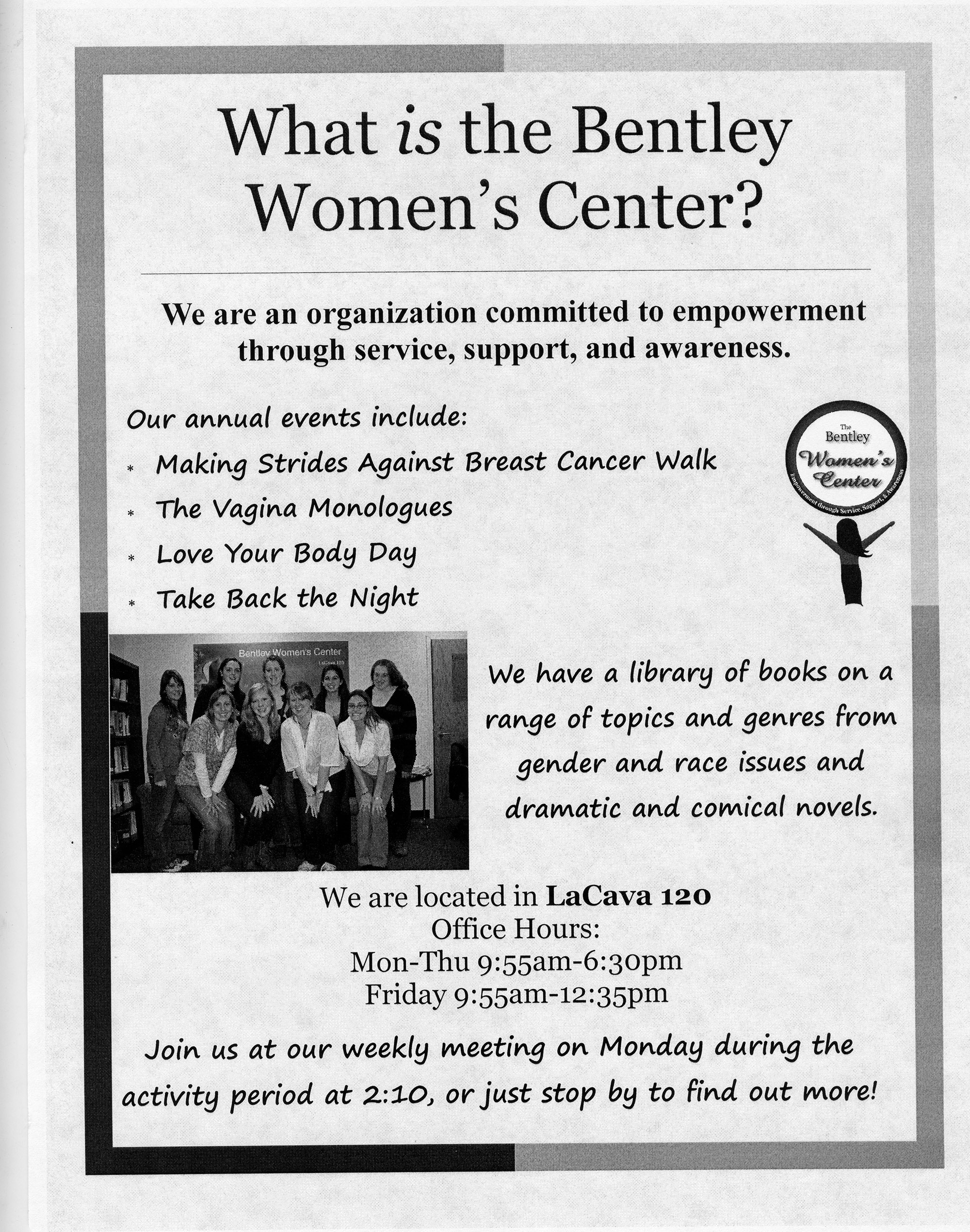 Women's Center flyer
