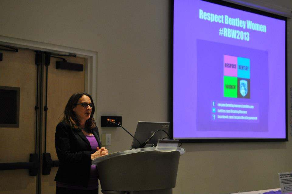 Student organizers of the Respect Bentley Women event