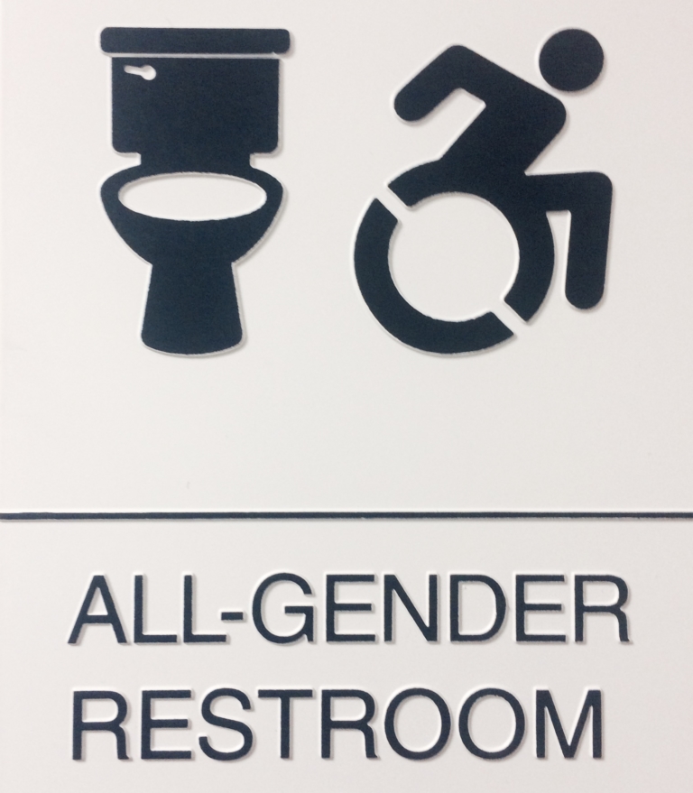 All-gender restroom at Bentley