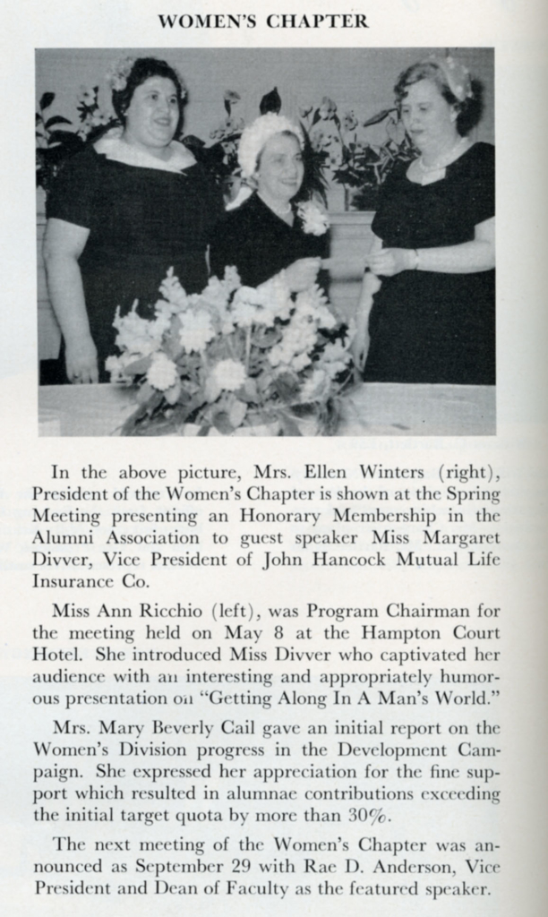 Women's Alumnae Chapter meeting