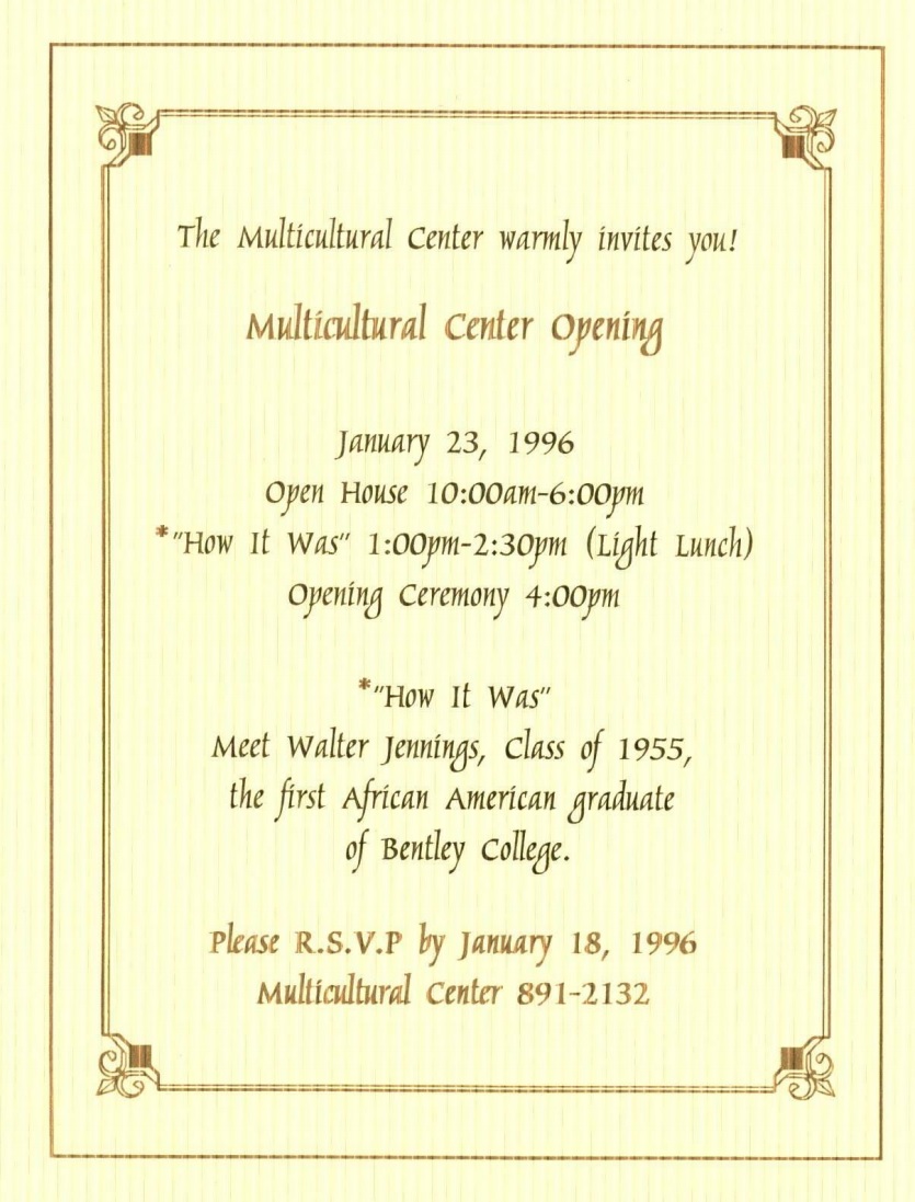 Multicultural Center Open House, 1996