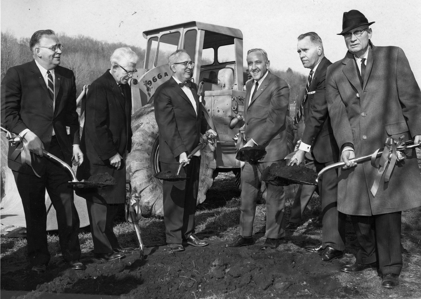 Ceremonial groundbreaking with Bentley leadership
