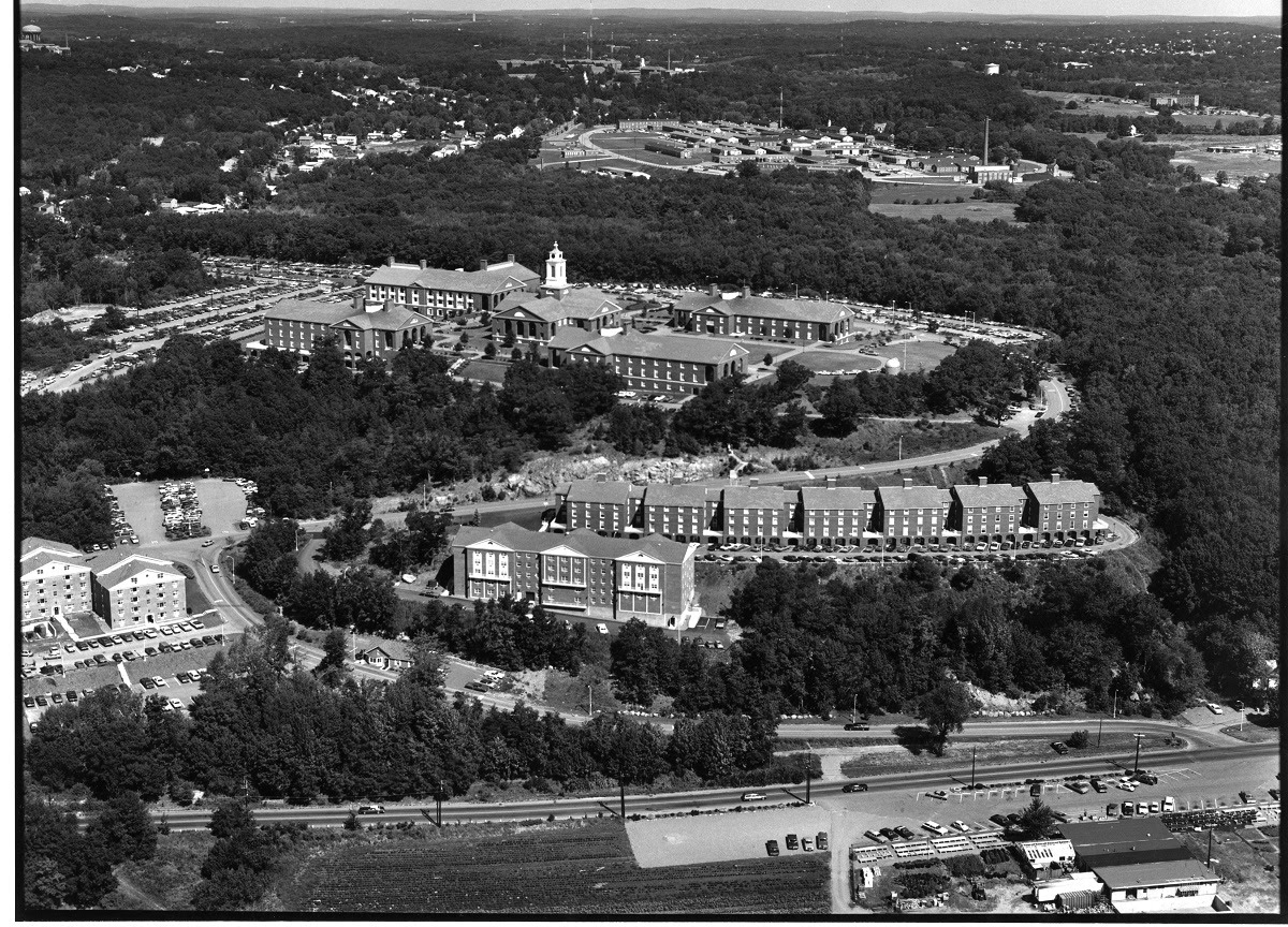 Aerial view showing Army Corps parcel and DeVincent farm