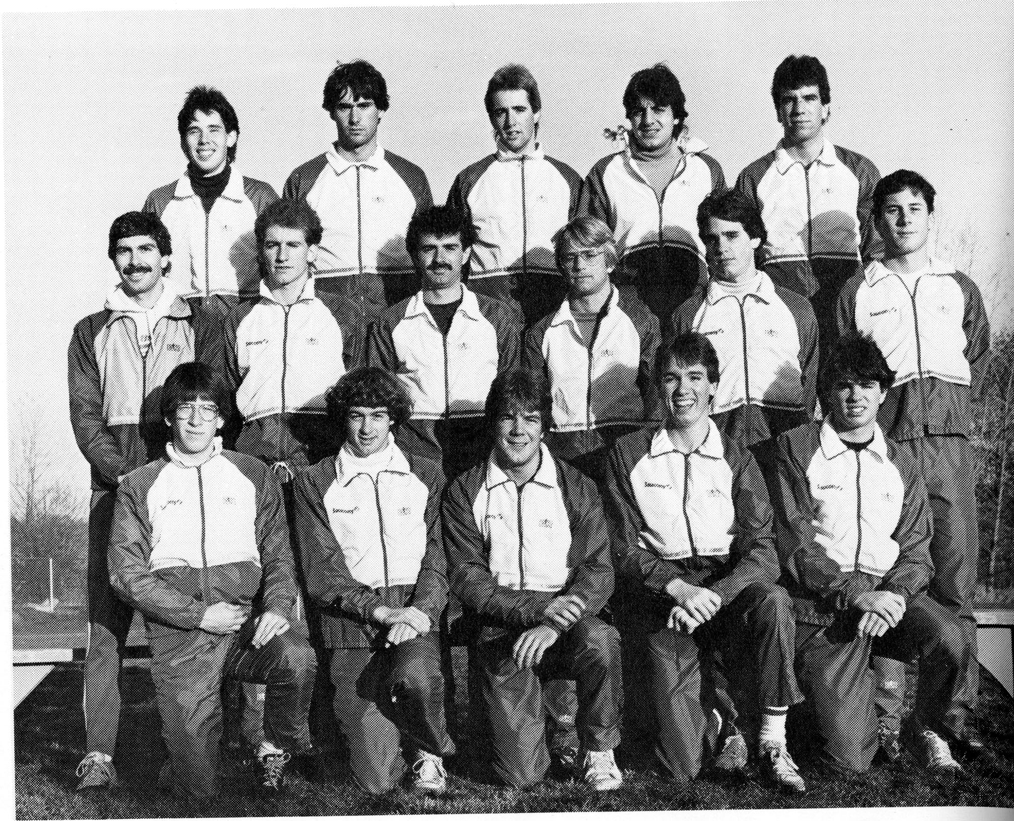 Men's cross country team, 1985