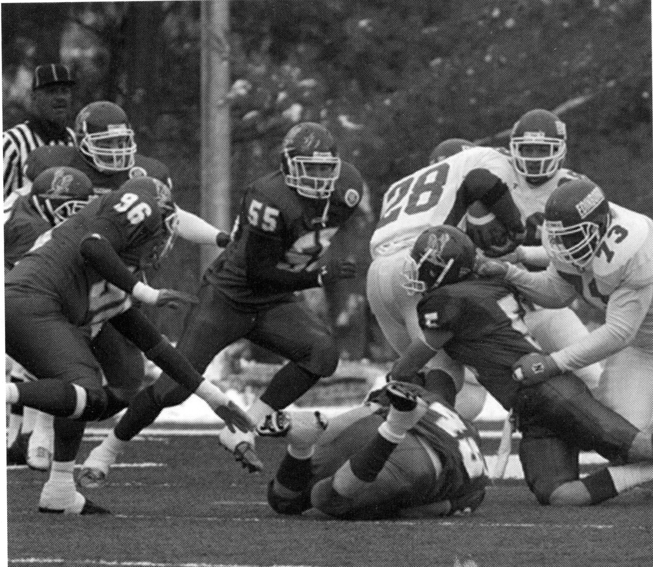 Bentley Football Team during game, 2005