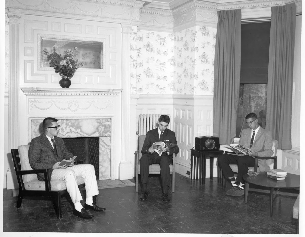 Students in the 373 living room