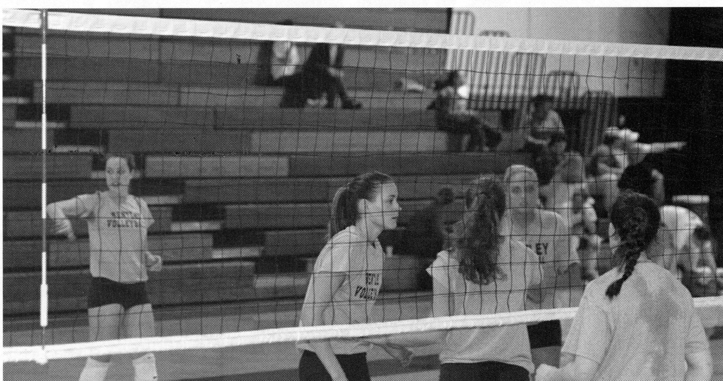 Volleyball team on the court, 2005